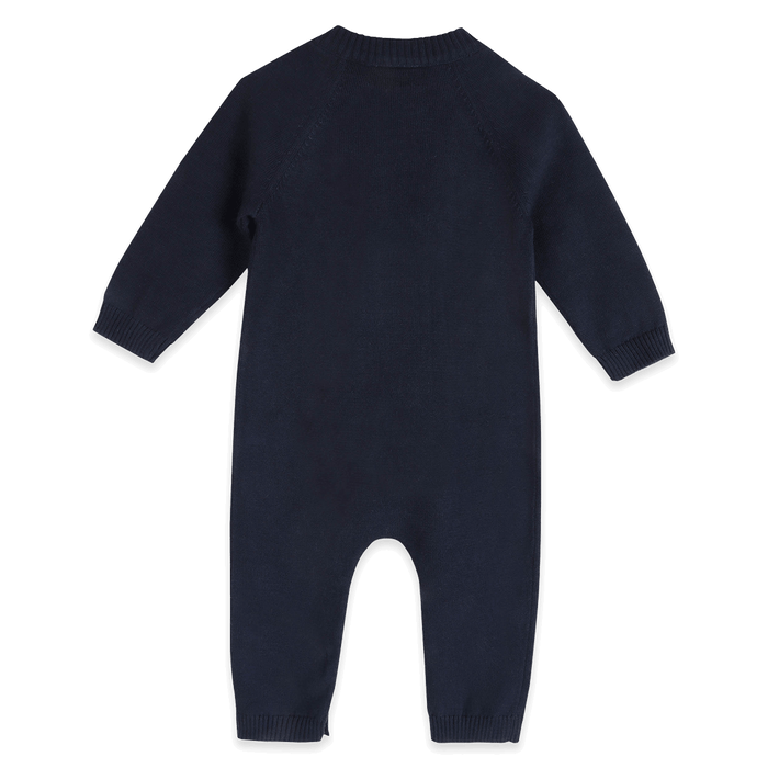 Organic Cotton Spotty Dog 3D Knit Baby Jumpsuit, Back