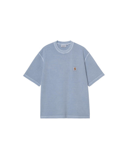 S/S Nelson Waffle T-Shirt Gentle Blue Garment Dyed