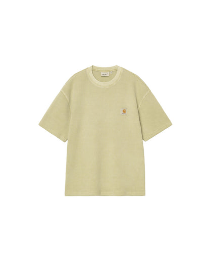 S/S Nelson Waffle T-Shirt Gentle Green Garment Dyed