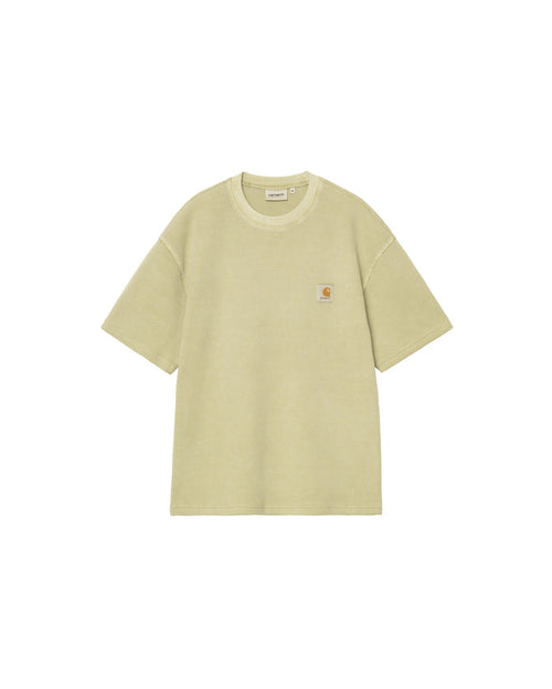 S/S Nelson Waffle T-Shirt Gentle Green Garment Dyed