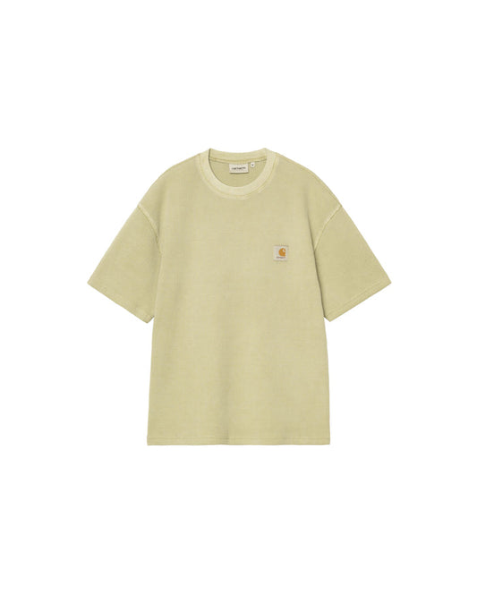 S/S Nelson Waffle T-Shirt Gentle Green Garment Dyed