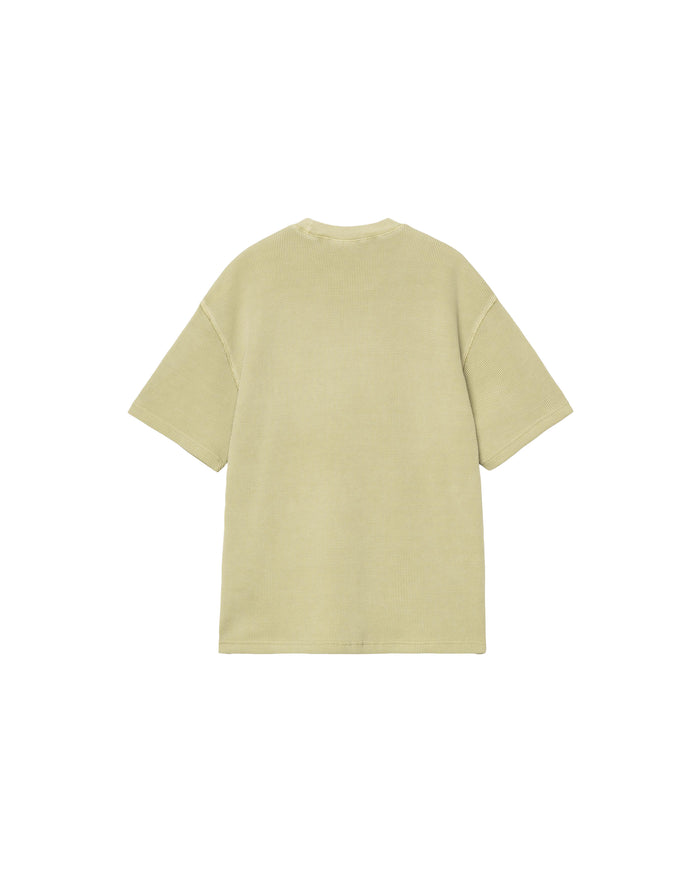 S/S Nelson Waffle T-Shirt Gentle Green Garment Dyed