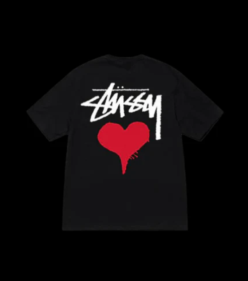Stussy Heart Tee Black