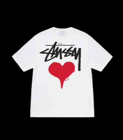 Stussy Heart Tee White