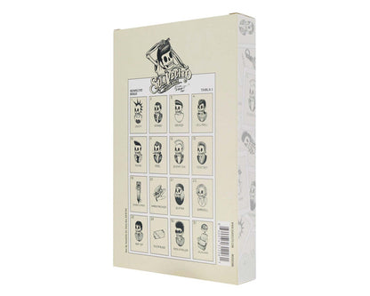 Product packaging with brand logo and product images on a white background