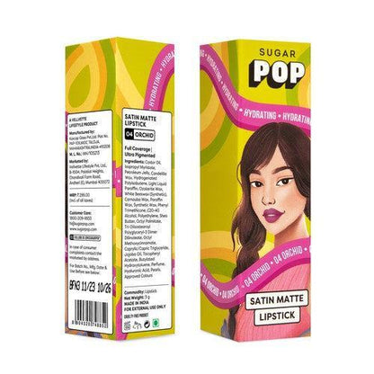 SUGAR POP Satin Matte Lipstick - 04 Orchid (Gift)