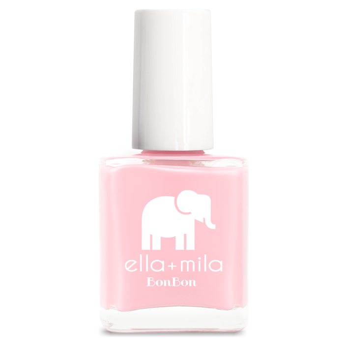 Sugar Puff peach baby pink nail polish bottle – ella+mila