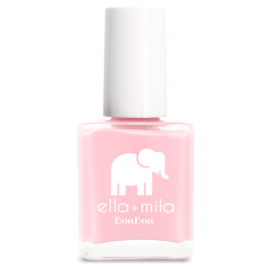 Sugar Puff peach baby pink nail polish bottle – ella+mila