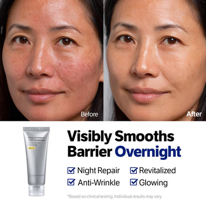 Sungboon Editor Deep Collagen 7GF Ceramide Advanced Barrier Night Cream 50ml كريم سونغبون إديتور الليلي المتطور لحماية حاجز البشرة، غني بالكولاجين 7GF والسيراميد. - Princess Cosmetics Qatar