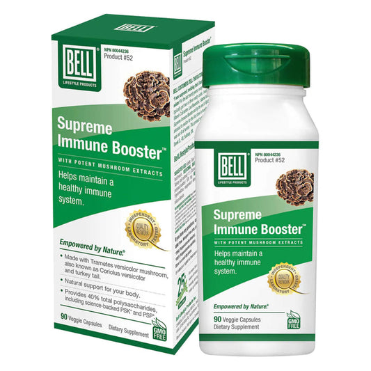 Box & Bottle of Bell Supreme Immune Booster™ 90 Veggie Capsules
