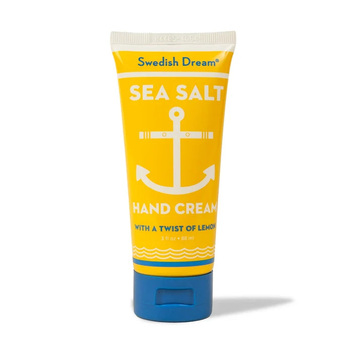 Swedish Dream Sea Salt Lemon hand cream by Kalastyle Soap Co. in travel size, featuring a creamy texture with lemon scent.