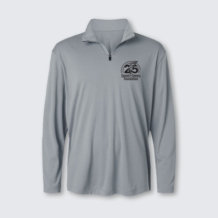 T2T 25th Anniversary Quarter Zip – Unisex (Heather Steel) NEW!