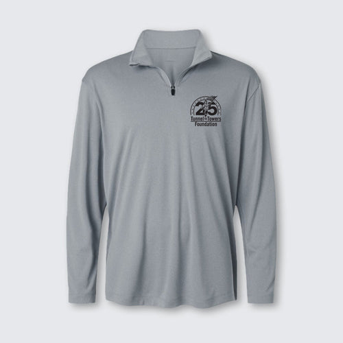 T2T 25th Anniversary Quarter Zip – Unisex (Heather Steel) NEW!