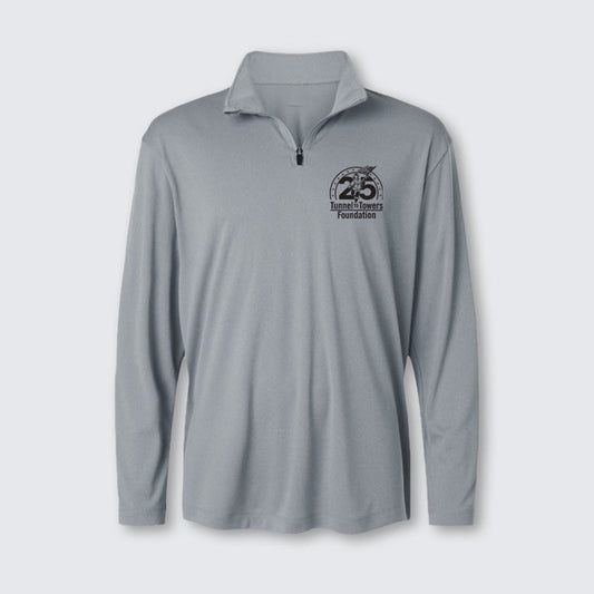 T2T 25th Anniversary Quarter Zip – Unisex (Heather Steel) NEW!