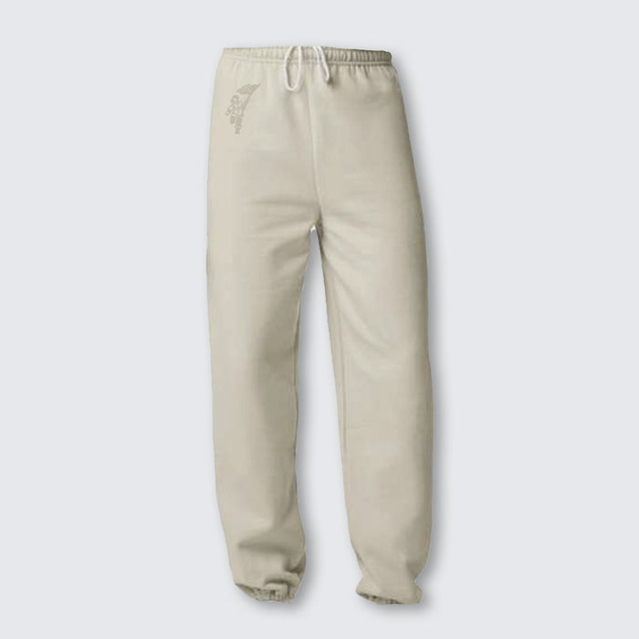 T2T Embroidered Lounge Essentials Sweatpants – Unisex (Sand)