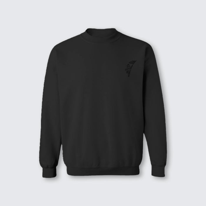 T2T Embroidered Lounge Essentials Sweatshirt – Unisex (Black)
