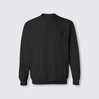 T2T Embroidered Lounge Essentials Sweatshirt – Unisex (Black)