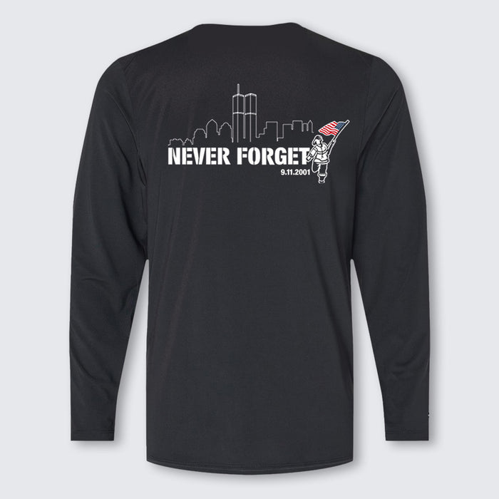T2T Never Forget Long Sleeve Performance Tee – Unisex - (Black)