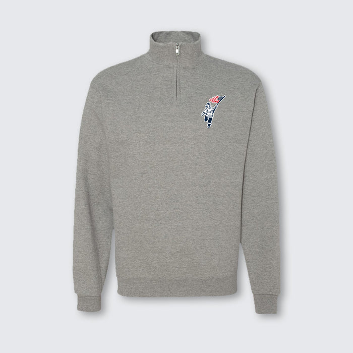 T2T Quarter Zip Embroidered Sweatshirt – Unisex (Oxford Grey)