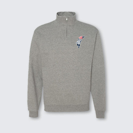 T2T Quarter Zip Embroidered Sweatshirt – Unisex (Oxford Grey)