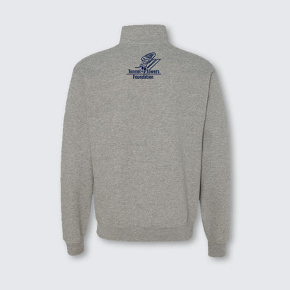 T2T Quarter Zip Embroidered Sweatshirt – Unisex (Oxford Grey)
