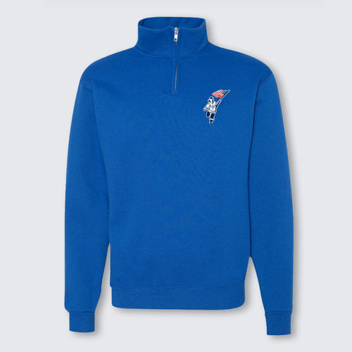 T2T Quarter Zip Embroidered Sweatshirt – Unisex (Royal) SALE!