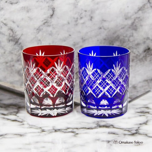 Tajima Glassmaking Fires Kiriko Glasses