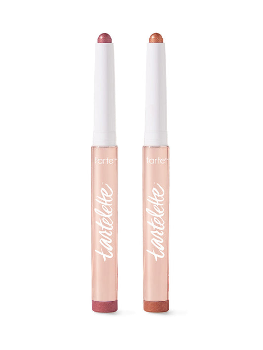 Two lip tint products with 'tartelette' branding on a white background