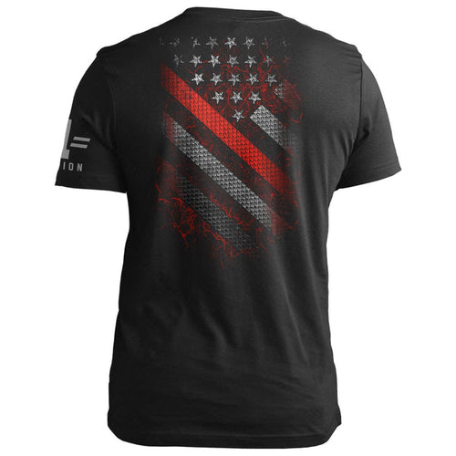 Thin Red Line Carbon Diagonal Flag