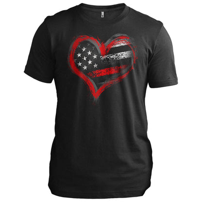 Thin Red Line Heart