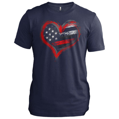 Thin Red Line Heart