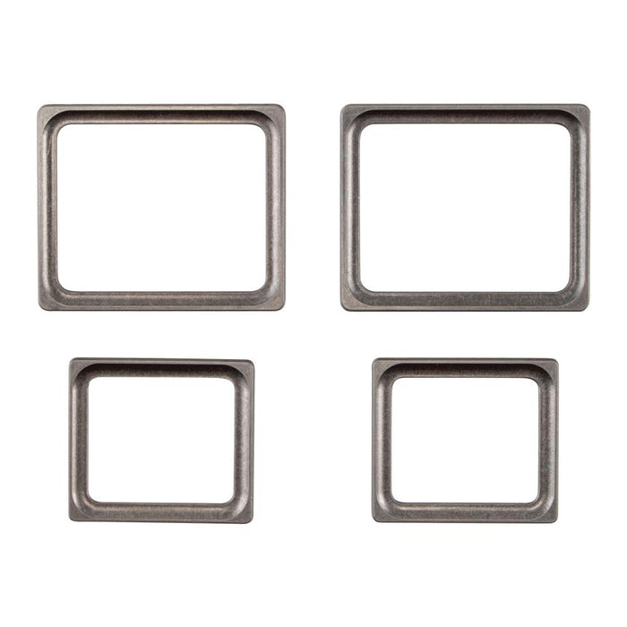 Tim Holtz - Idea-Ology - Metal Photo Frames - 4/Pkg. Add a touch of elegance to your creations with these Frames. These frames are crafted from brushed silver metal, providing a sleek and sophisticated look that is sure to elevate your projects. Available at Embellish Away located in Bowmanville Ontario Canada.