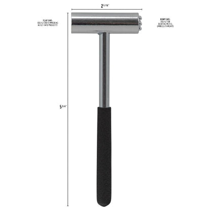 Tim Holtz - Idea-Ology - Texture Hammer. The Tim Holtz Tiny Texture Hammer small size makes it ideal for intricate tasks such as denting metal embellishments and hammering nails into craft projects with precision. Available at Embellish Away located in Bowmanville Ontario Canada.