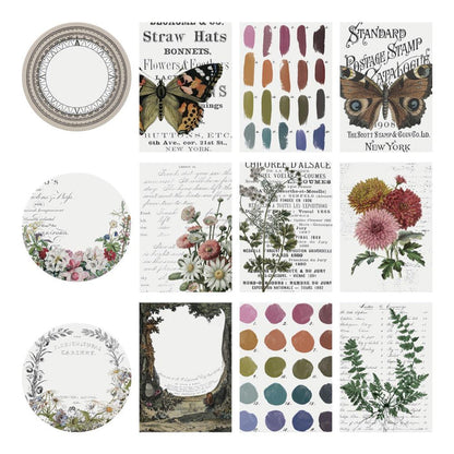 Tim Holtz - Idea-Ology - Transparent Layers - 12/Pkg. The transparent material allows light to pass through, creating a unique and mesmerizing effect, drawing the eye to your artwork. Available at Embellish Away located in Bowmanville Ontario Canada.