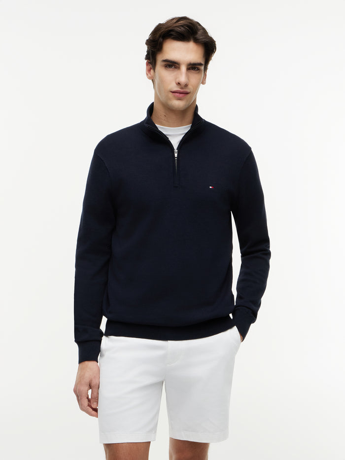 Tommy Hilfiger Essential Cotton Half-Zip Jumper