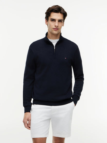 Tommy Hilfiger Essential Cotton Half-Zip Jumper