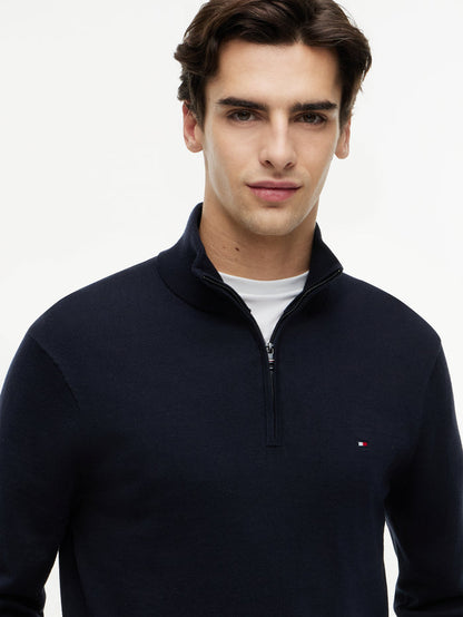 Tommy Hilfiger Essential Cotton Half-Zip Jumper