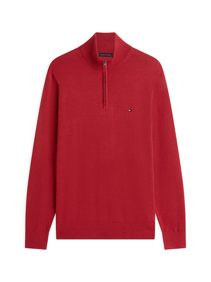 Tommy Hilfiger Essential Cotton Zip Mock Neck