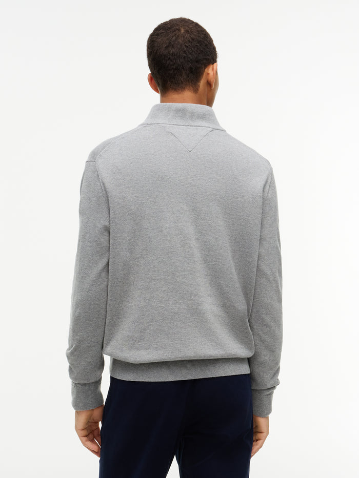Tommy Hilfiger Essential Cotton Zip Mock Neck