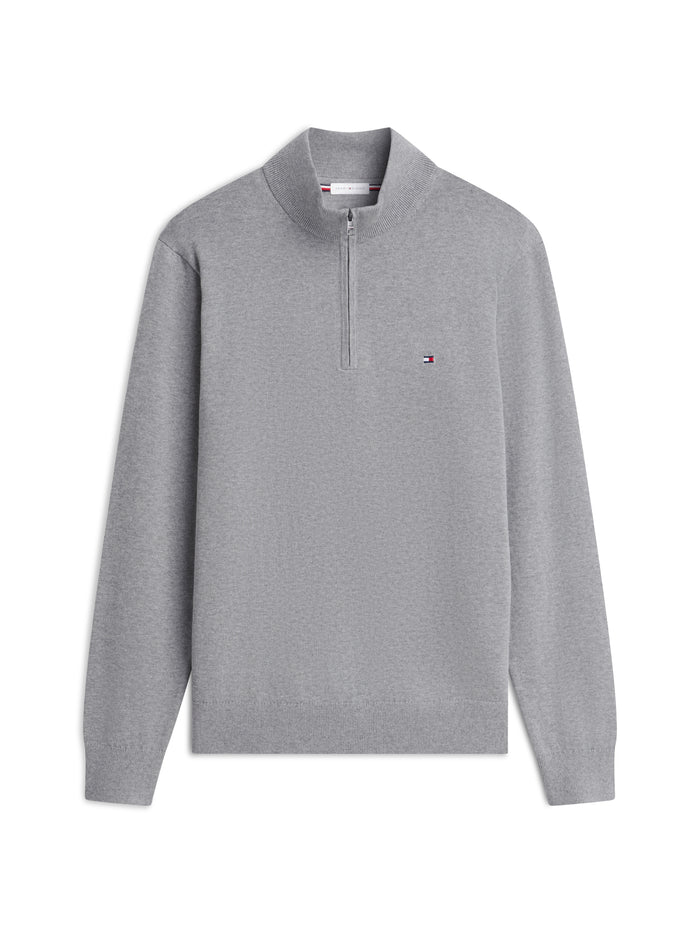 Tommy Hilfiger Essential Cotton Zip Mock Neck