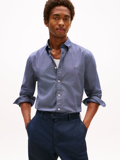 Tommy Hilfiger Flex Poplin Micro RF Print Shirt