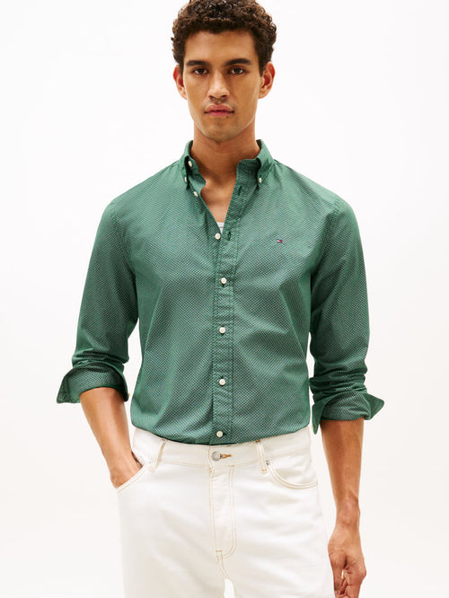 Tommy Hilfiger Flex Poplin Micro RF Print Shirt