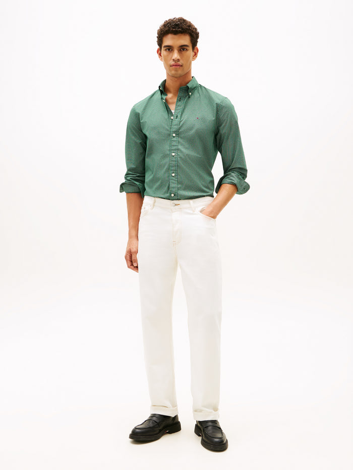 Tommy Hilfiger Flex Poplin Micro RF Print Shirt