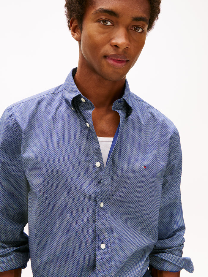 Tommy Hilfiger Flex Poplin Micro RF Print Shirt