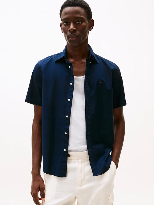 Tommy Hilfiger Flex Poplin Plain S/S Shirt