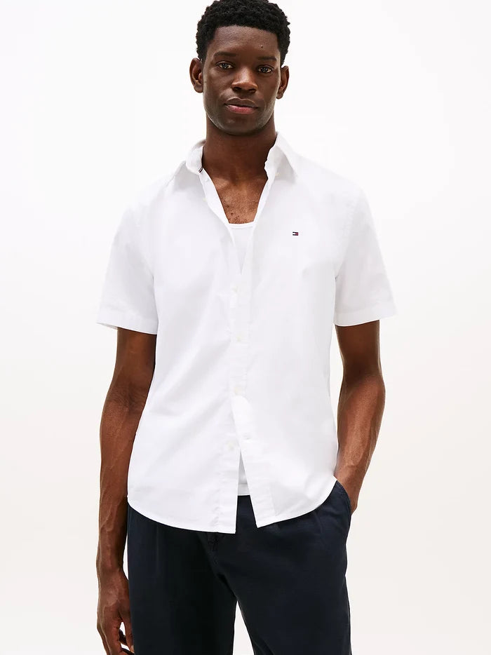 Tommy Hilfiger Flex Poplin Plain S/S Shirt