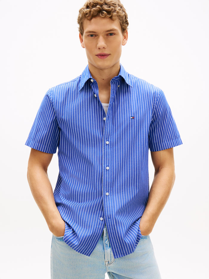 Tommy Hilfiger Flex Poplin Stripe S/S Shirt