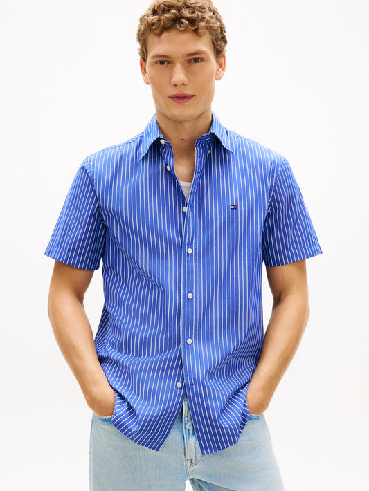 Tommy Hilfiger Flex Poplin Stripe S/S Shirt