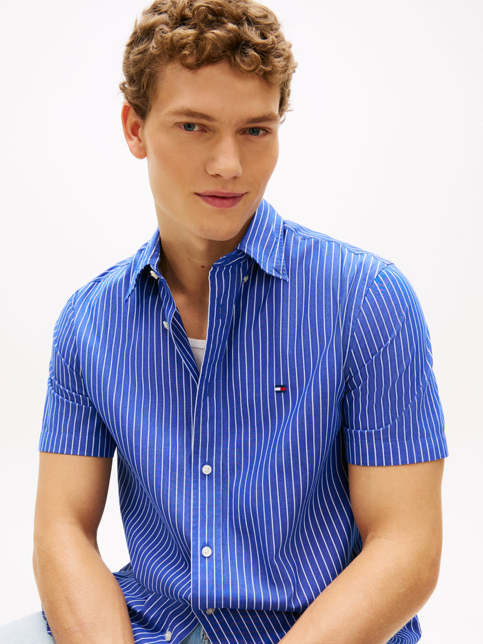 Tommy Hilfiger Flex Poplin Stripe S/S Shirt