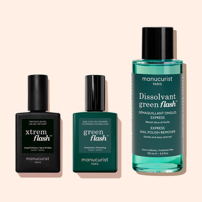 Top Coat Xtrem Flash™ + Base Coat Vitaminée + Dissolvant Doux